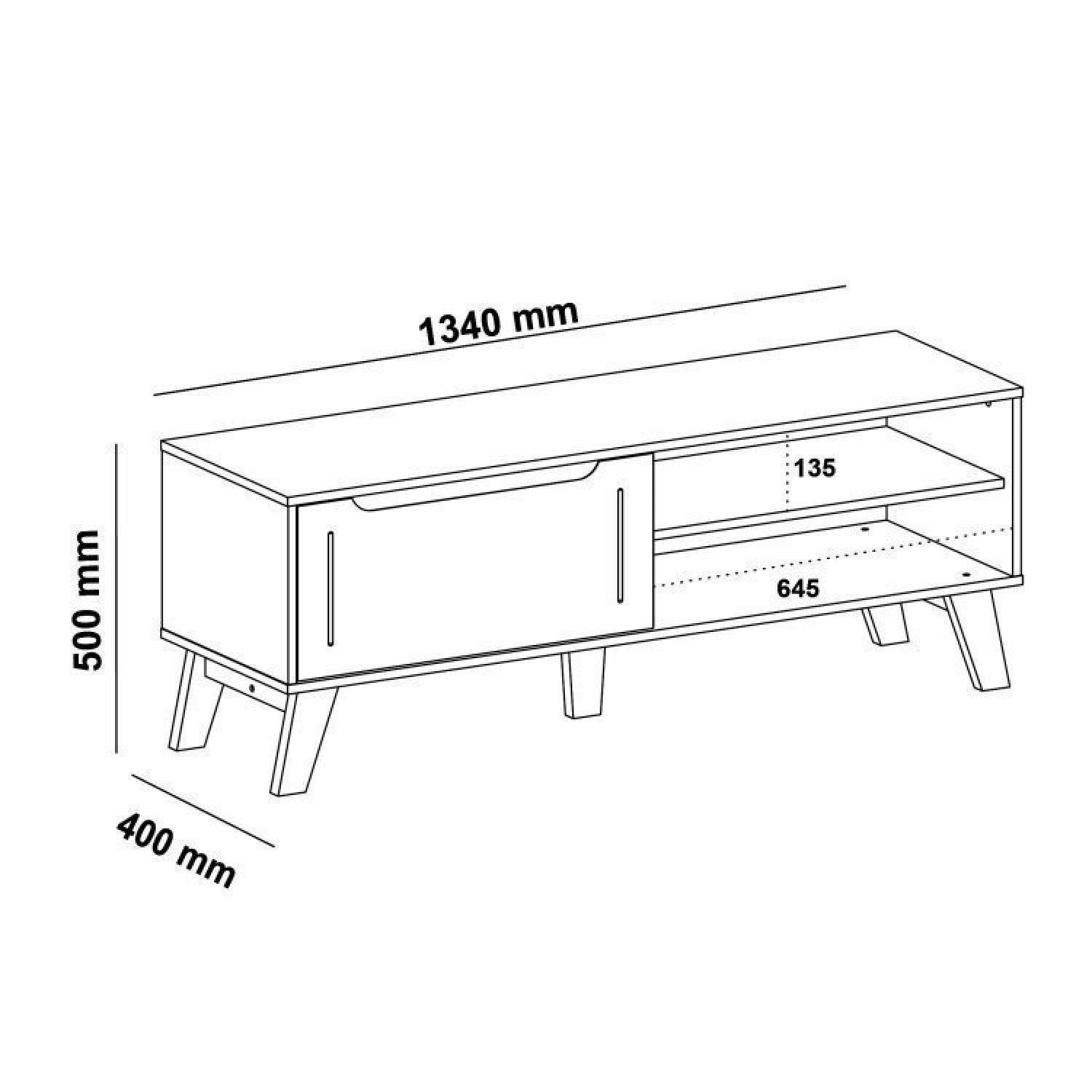 Conjunto Sala de Estar Lotus Rack e Mesa de Centro MDF Carvalho/Off White Espresso Móveis