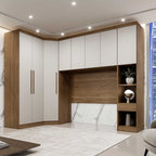 Guarda-Roupa Modulado Casal Safira 008 MDF 8 Portas 4 Gavetas Clic Móveis