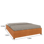 Cama Casal Mônaco MDP 193cm x 144cm Tcil Móveis Branco/Neve