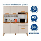 Armário de Cozinha Athenas 6 Portas 2 Gavetas 100% MDF Yescasa