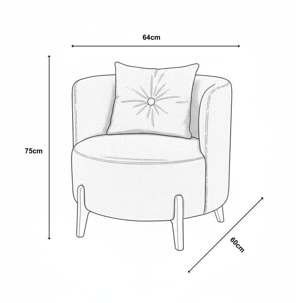 Conjunto Sala de Estar 2 Poltronas e Sofá Curvo Orgânico Boucle MD Montanaris Decor