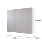 Espelheira para Banheiro JM3 Móveis Klein 60cm 2 Portas Branco