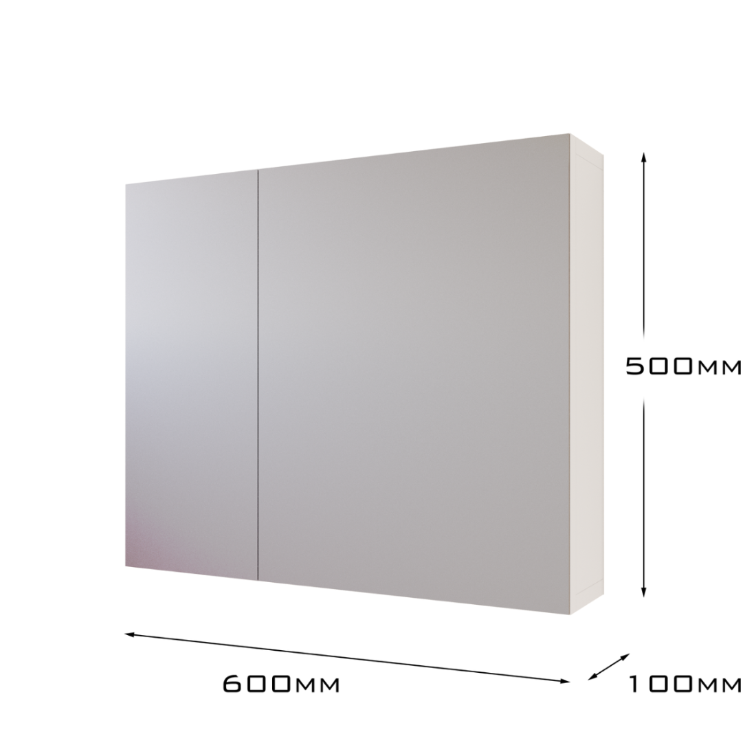 Espelheira para Banheiro JM3 Móveis Klein 60cm 2 Portas Branco