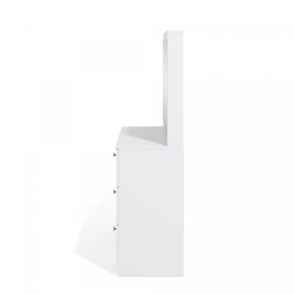 Penteadeira Espelhada 7 Gavetas 117,7cm x 142,5cm Ditália Móveis Branco