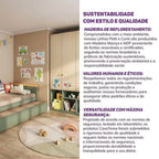 Quarto Infantil Completo Guarda-Roupa Curió e Bicama Petit Casatema Verde/Mel