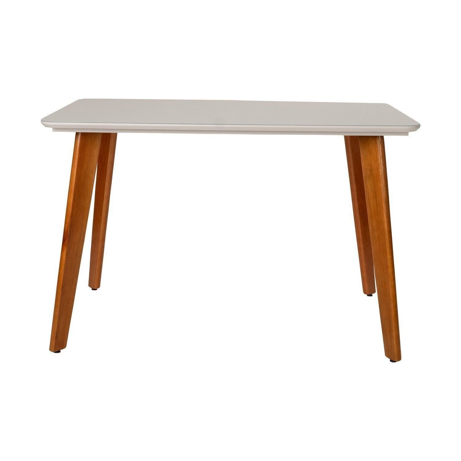 Conjunto Sala de Jantar Mesa Verona Tampo Vidro e MDF com 4 Cadeiras Ímola Authentic Off White Espresso Móveis