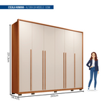 Guarda-Roupa Casal 6 Portas 6 Gavetas Suburban Gold Espresso Móveis 100% MDF Marrom/Freijo/Off White