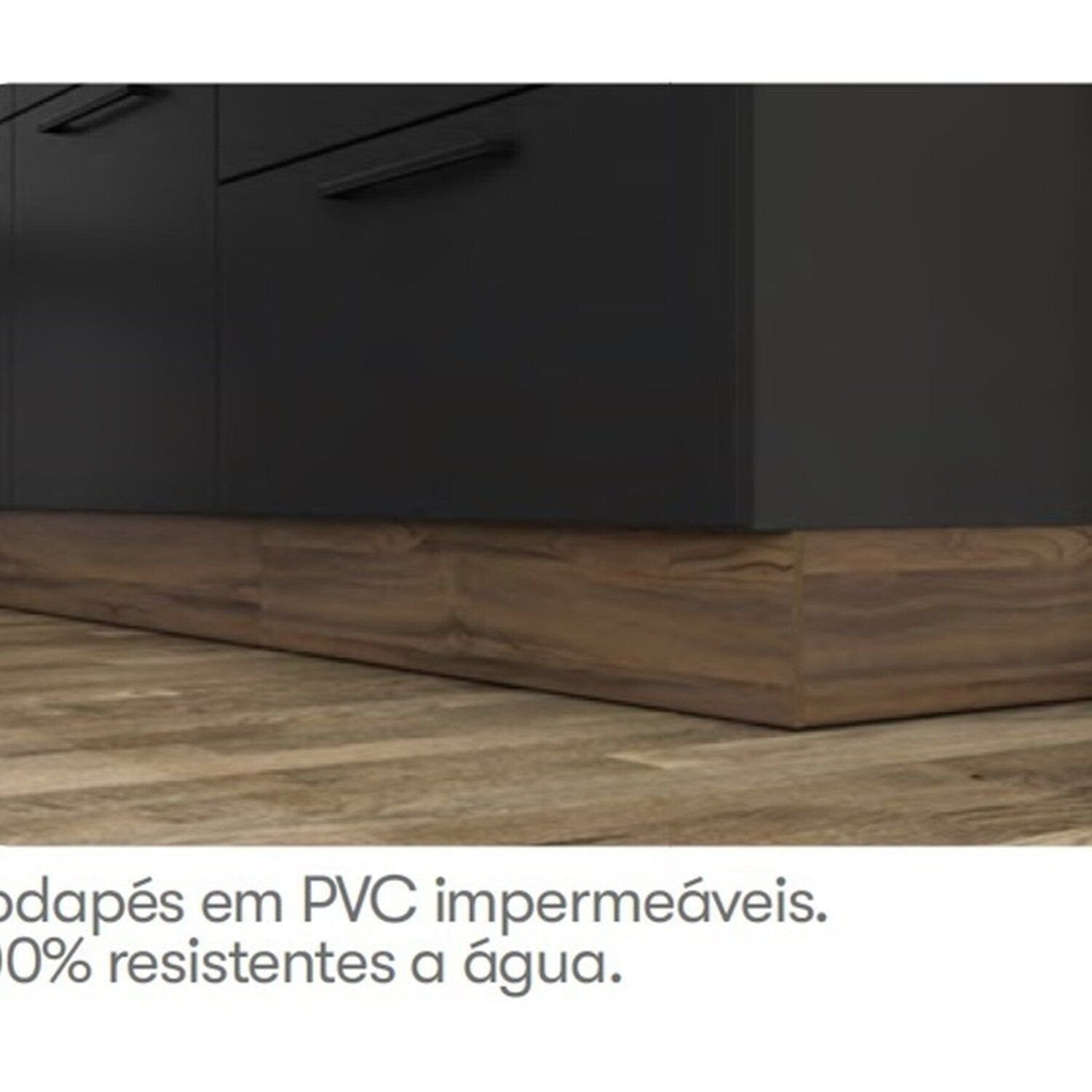 Cozinha Modulada em Aço Exclusive Itatiaia 7 Peças 12 Portas 7 Gavetas Cristaleira Preto/Grafite/Matt