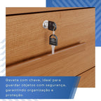 Cômoda para Quarto 2 Portas 8 Gavetas Esmeralda Espresso Móveis Marrom/Cinamomo