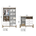 Conjunto Quarto Infantil Guarda-Roupa e Cômoda Yuri Branco/Jequitibá Espresso Móveis