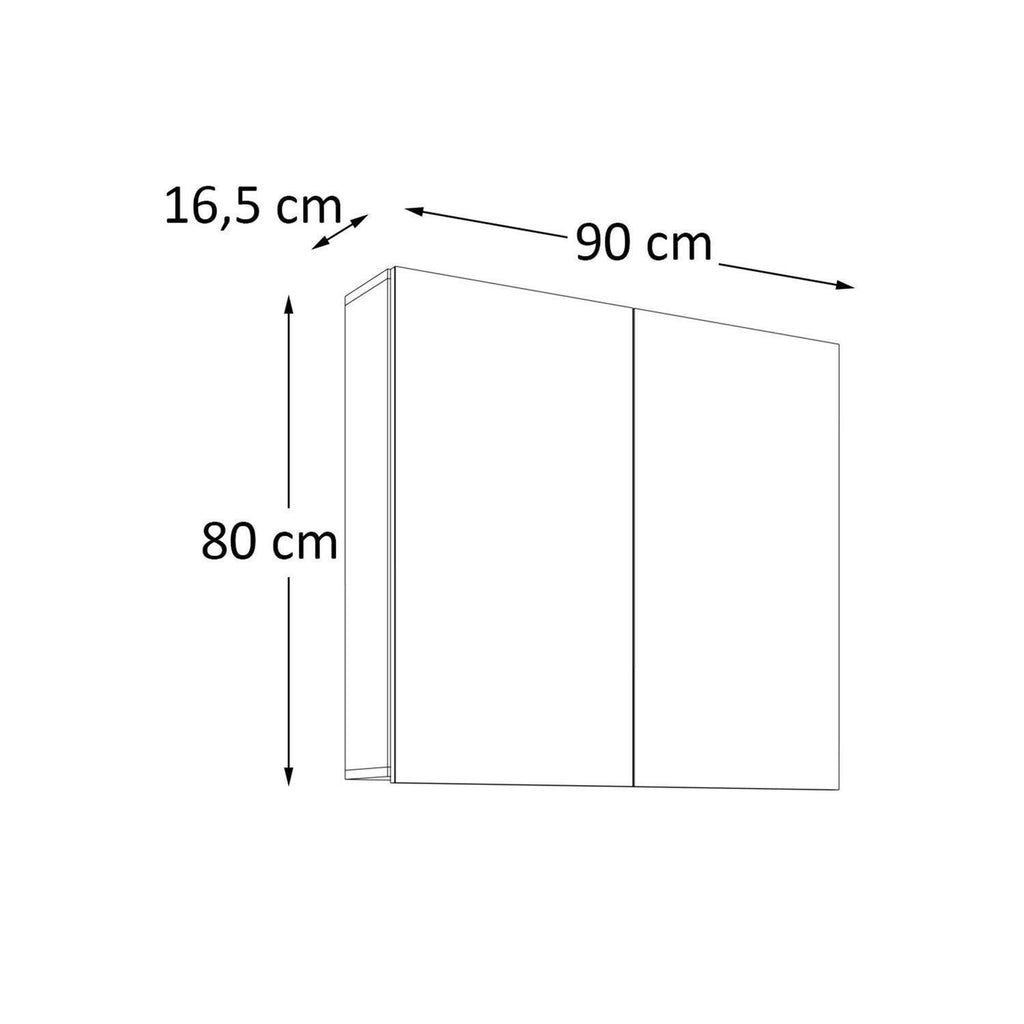 Espelheira para Banheiro Nature Estilare ESP4031-BR 90cm Branco