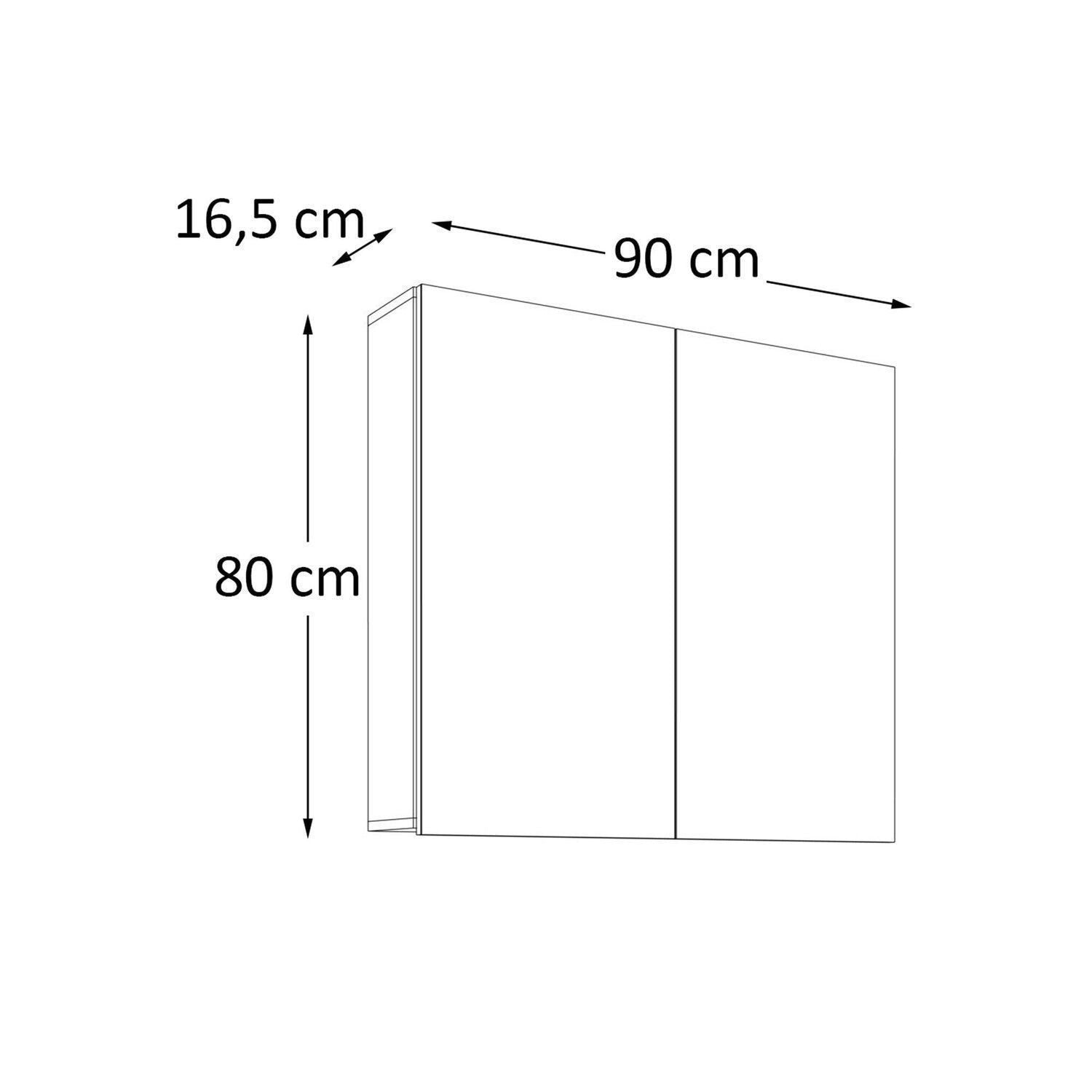 Espelheira para Banheiro Nature Estilare ESP4031-BR 90cm Branco