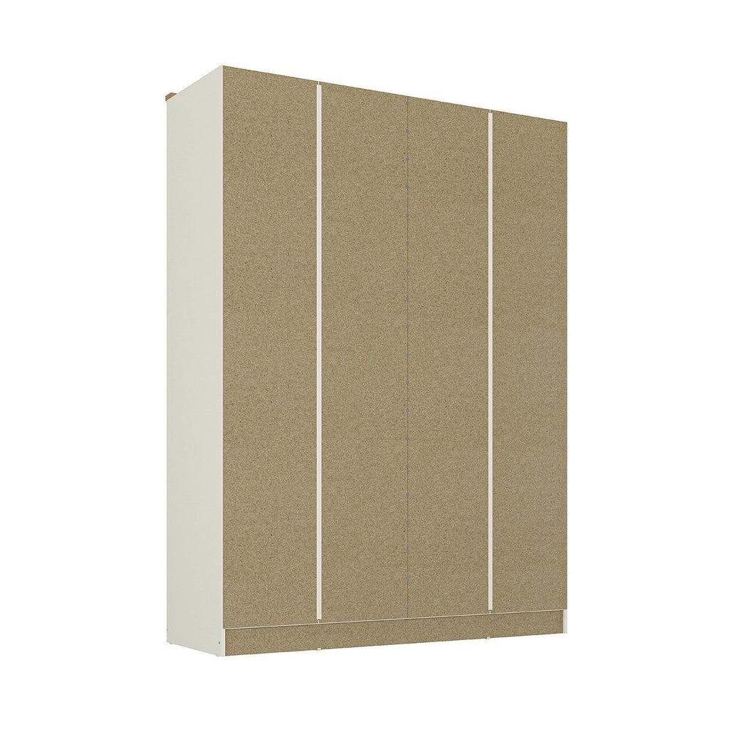 Guarda-Roupa Casal 4 Portas 2 Gavetas Ananda CabeCasa 100% MDF Bege/Offwhite