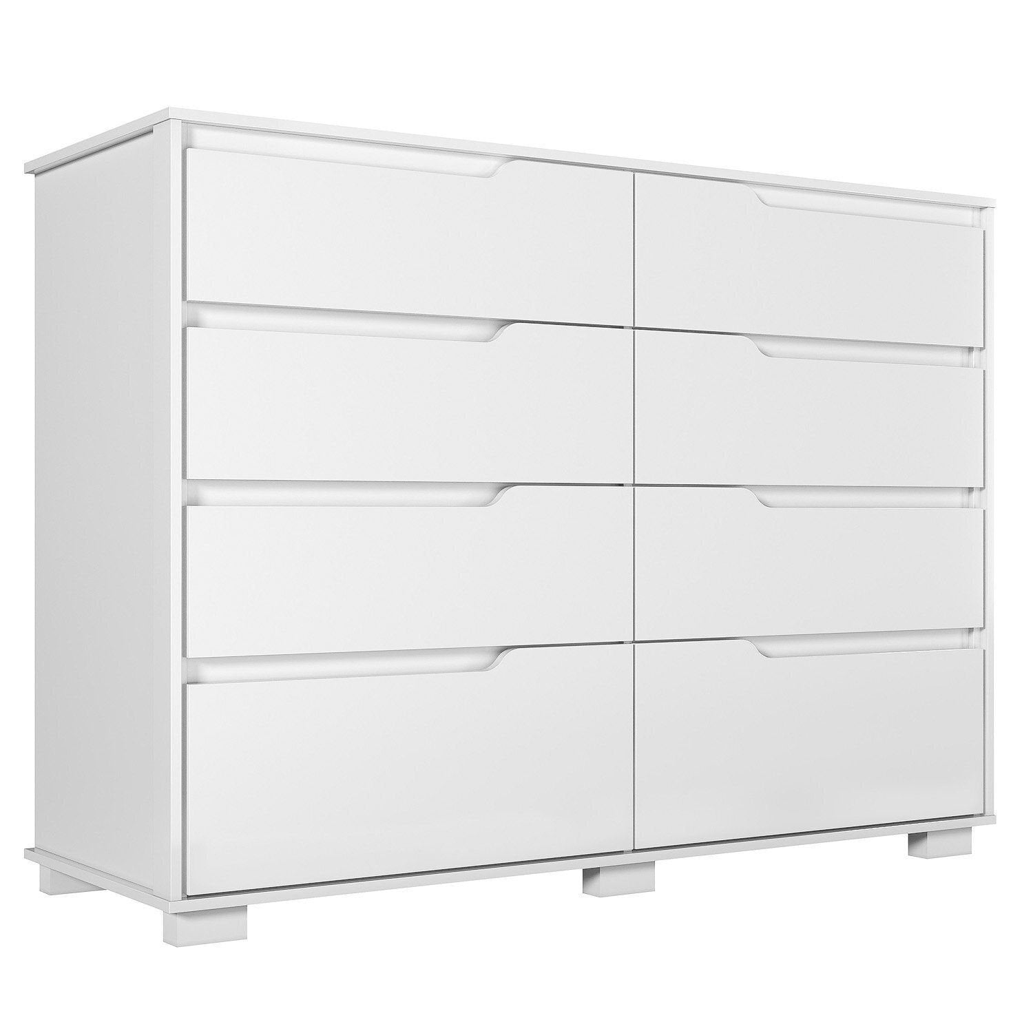 Cômoda para Quarto 8 Gavetas 147cm Georgia Moval Branco