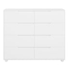 Cômoda 8 Gavetas Doble Albatroz Móveis Branco/Freijó
