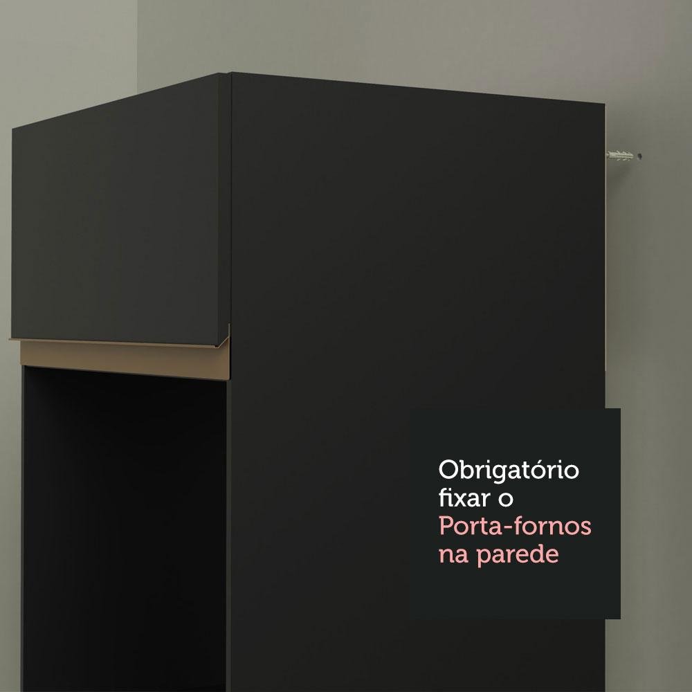Armário de Cozinha Completa 310cm Reims Madesa GRRM3100018N Preto