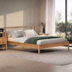 Cama Casal Madeira Maciça Moderna Reforçada Freijó Apoana IDIMEX