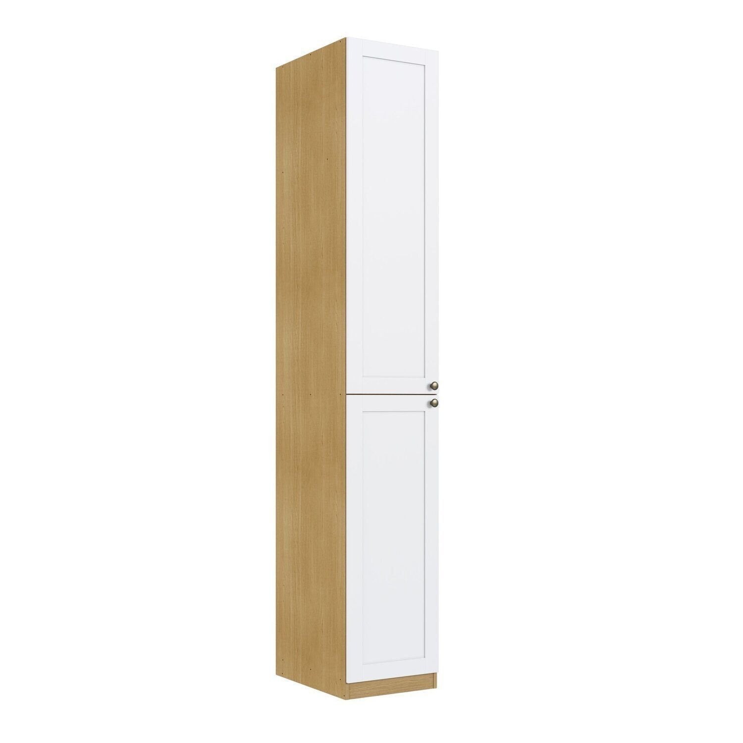Quarto Infantil Completo 2 Guarda-Roupas e Cômoda 3 Gavetas Modelo Americano Infinity Genialflex Branco/Savana