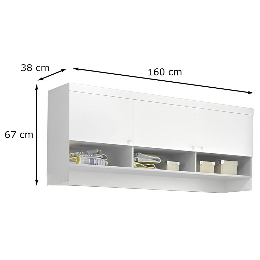Quarto Infantil Phoenix Baby com Guarda-Roupa Modulado e Cômoda Eloísa 4 Peças Branco
