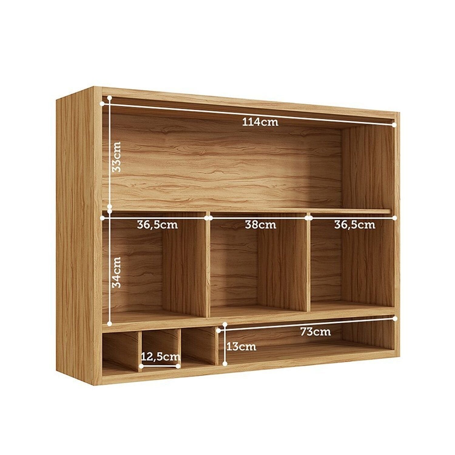 Armário Aéreo 2 Portas 120cm Vicenza Espresso Móveis Cinza/Amêndoa/Chumbo