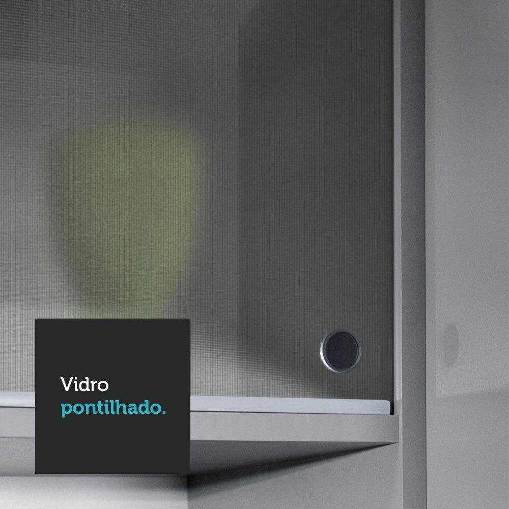 Armário de Cozinha Completa 300cm Suspenso Nice Cinza Madesa 04