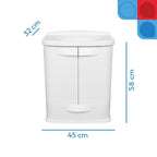 Gabinete para Banheiro em Plástico Astra Fit 45cm com Lavatório Branco