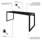 Escrivaninha Mesa Escritório Yon Presidente YOME7190 190cm Industrial Metalig