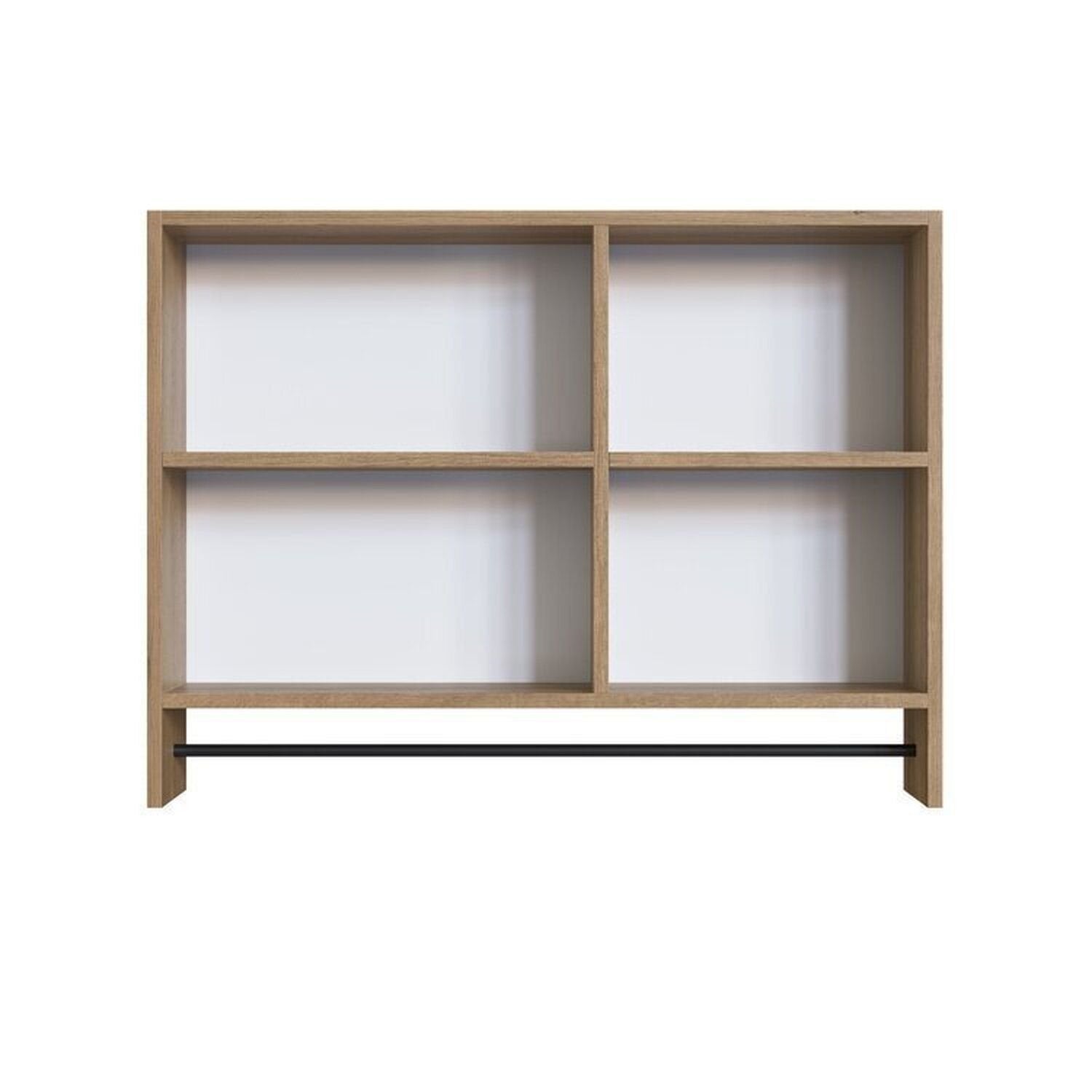 Conjunto para Banheiro Gabinete Suspenso 80cm com Cuba e Espelheira Prodecor CJ8030.20 Marrom/Mel