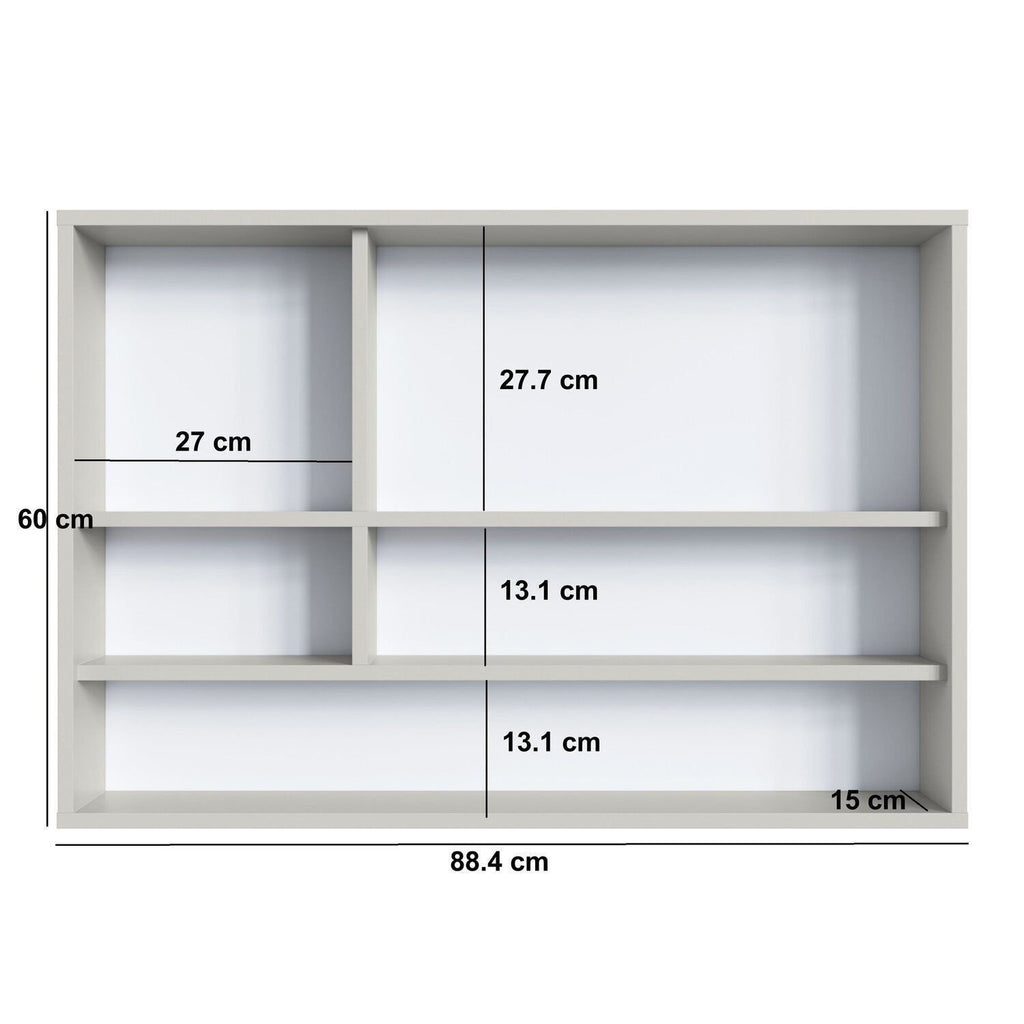 Armário Espelheira para Banheiro Bari Art in Móveis 3 Portas com Nicho 90cm Bege/Arenas