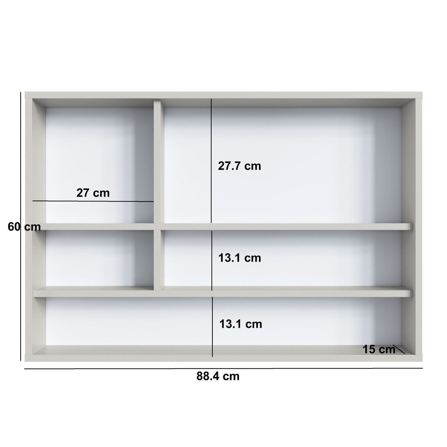 Armário Espelheira para Banheiro Bari Art in Móveis 3 Portas com Nicho 90cm Bege/Arenas