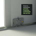 Guarda-Roupa Casal Royale 100% MDF Madesa 3 Portas de Correr 4 Gavetas 8 Prateleiras