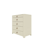 Ilha 5 Gavetas com Pés Innova 100% MDF Gelius Móveis Branco/Off White