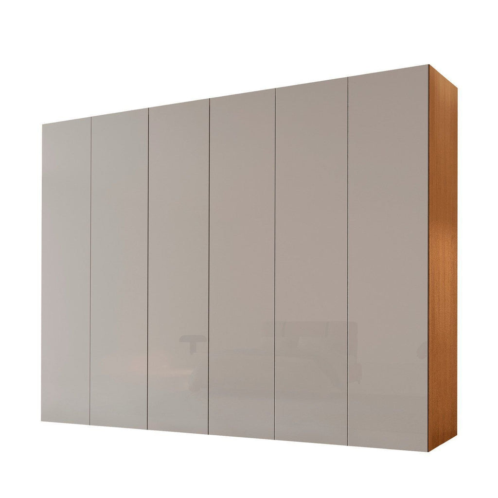 Guarda-Roupa Casal 6 Portas 6 Gavetas Vision Rufato 100% MDF Marrom/Marromle/Off White