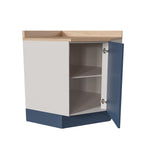 Balcão de Canto Oblíquo 2 Portas 80cm Arizona CabeCasa MadeiraOriginals Azul/Branco