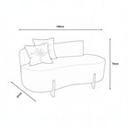 Conjunto Sala de Estar 2 Poltronas e Sofá Curvo Orgânico Boucle MD Montanaris Decor