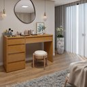 Penteadeira 5 Gavetas 100% MDF sem Espelho Giulia Yescasa Off White