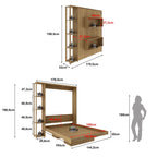 Cama Articulada Casal 4 Prateleiras 2 Nichos CM8014 Tecno Mobili Laranja/Amêndoa