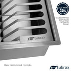 Canal Úmido Organizador Calha de Cozinha em Aço Inox 304 C/3 Módulos e Tampa Tubrax UAC0003-NT
