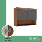 Conjunto Modulado de Quarto Infantil 4 Peças Ella Yescasa MDP Nogal e Grafite