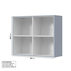 Armário Aéreo 2 Portas 80cm Marselha CabeCasa MadeiraOriginals Azul/Sereno
