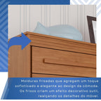 Cômoda para Quarto 8 Gavetas Diamante Espresso Móveis Marrom/Cinamomo