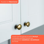 Armário Aéreo 1 Porta Basculante 80cm Emily Espresso Móveis Branco