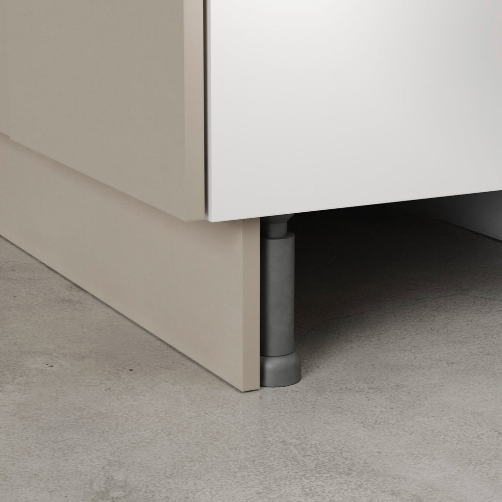 Balcão Pia 120cm sem Tampo com Rodapé Puxador 150mm Ipanema CabeCasa MadeiraOriginals Branco/Fendi Trama