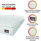 Colchão Casal Espuma D33 Pillow Top Van Gogh Hellen Branco 138x188x24cm