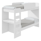 Conjunto Quarto Infantil Completo Beliche Escrivaninha Cômoda e Guarda-Roupa Branco Móveis Lopas