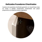 Conjunto 3 Peças Sala de Estar Mesa de Centro Lucca Buffet Oásis Rack Lumina Pinho/Off White Artely