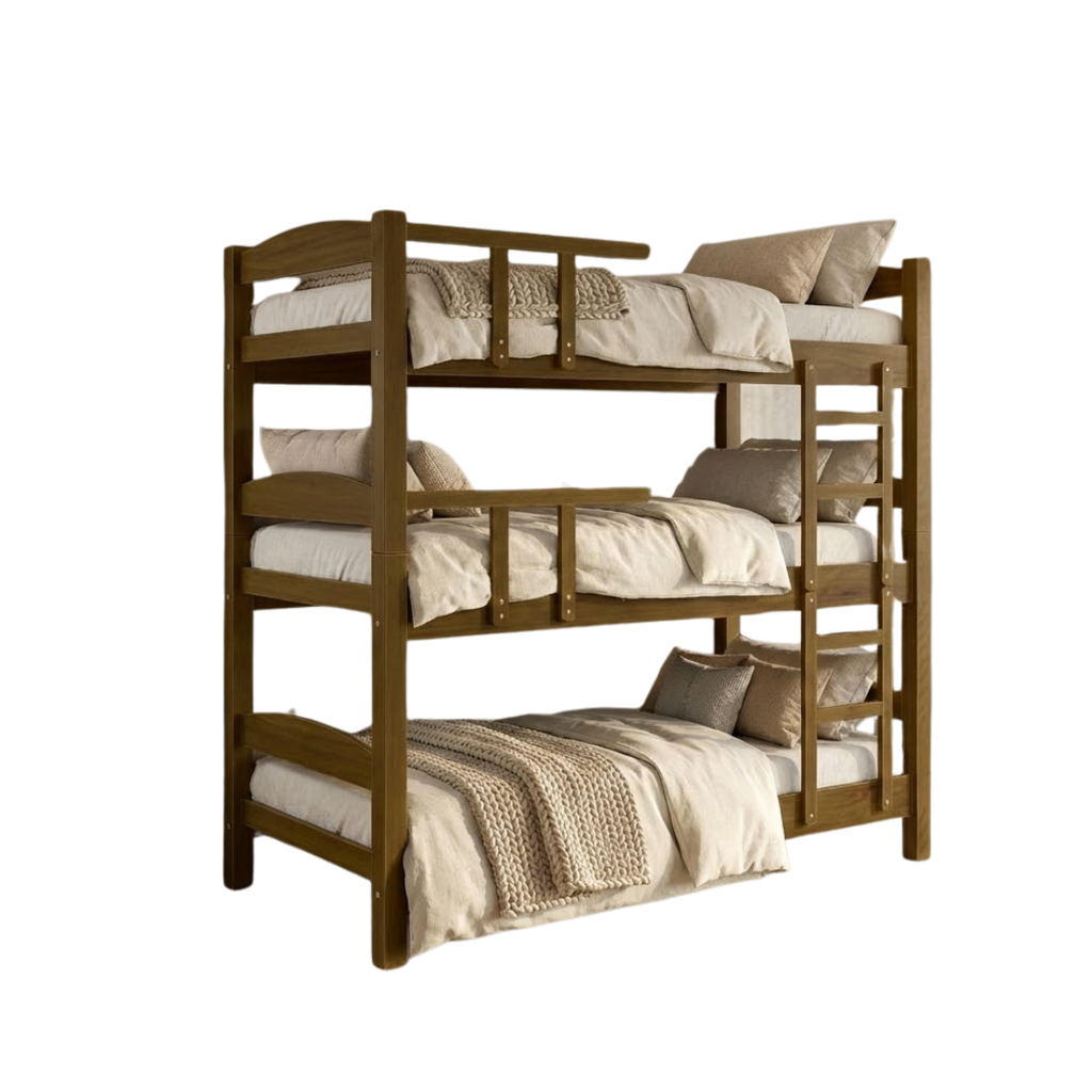 Treliche Madeira Maciça Solteiro Imbuia Mundo Das Beliches 94cm x 202cm