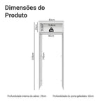 Porta-Geladeira 83 Cm 1 Porta Basculante Branco Vik Madesa G2708109VK
