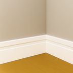 Kit 10 Barras Rodapé Poliestireno 10cm Frisado Branco 2m RM Decor