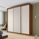Guarda-Roupa Casal 3 Portas de Correr Samambaia CabeCasa MadeiraOriginals Carvalho